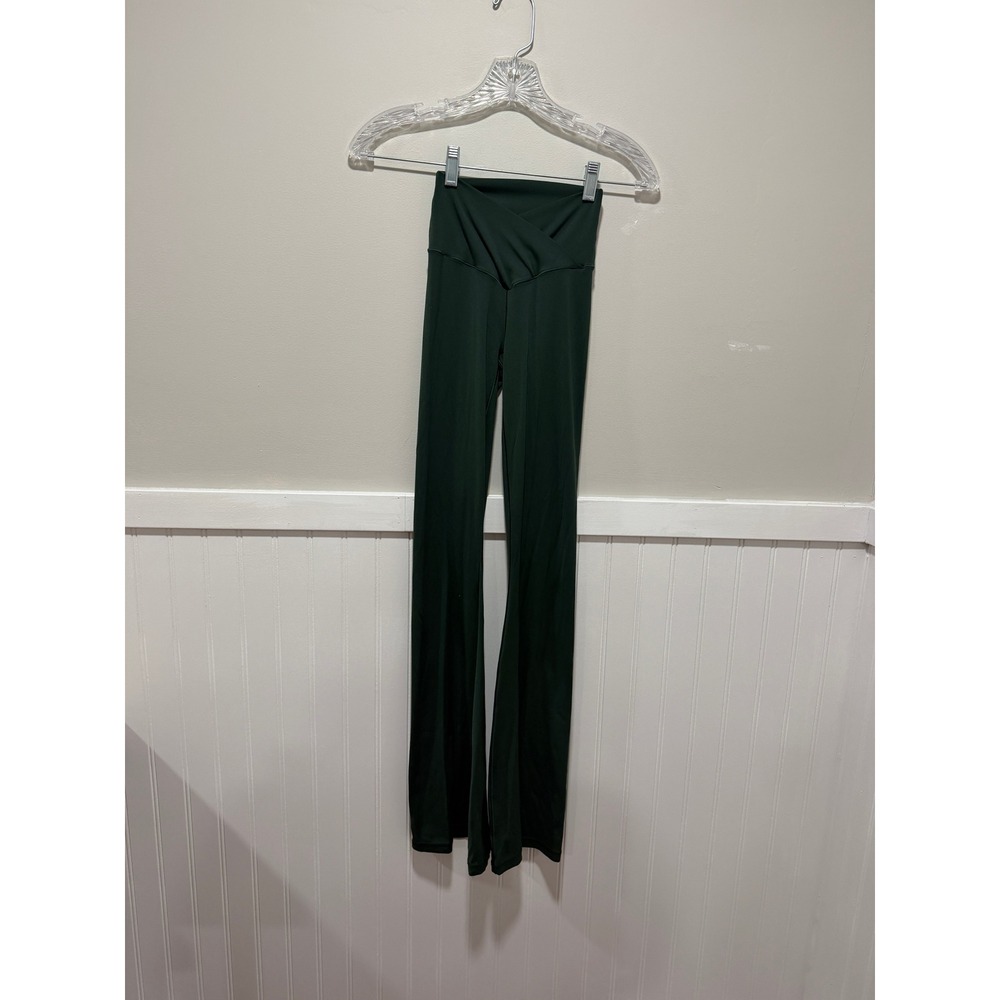 Offline by Aerie Crossover Flare Leggings Green Athleisure Women Size XS